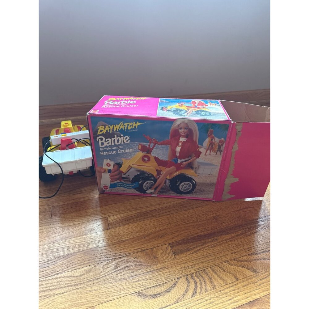 Vintage Baywatch Barbie Remote Control Rescue Cruiser Vehicle Mattel 1995